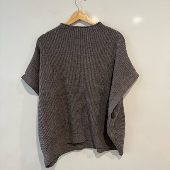 NWT By Anthropologie Mock-Neck Short Sleeve Ribbed Sleeveless Sweater Vest - Picture 6 of 14